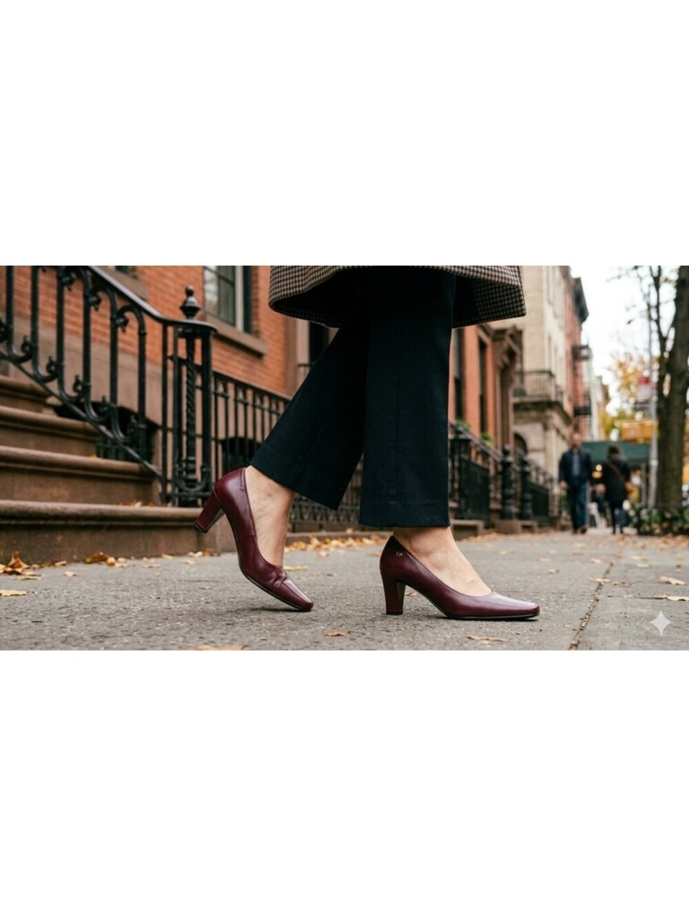 Etienne Aigner Holbrook Burgundy Leather Square Toe Pumps 90s Dark Academia 7M